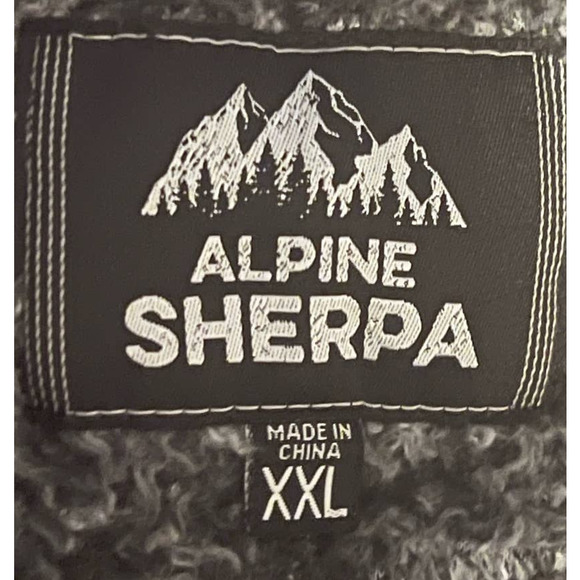 Alpine Sherpa Women's Gray Quarter Zip Long Sleeve Sherpa Side Pockets Size XXL - Picture 3 of 5